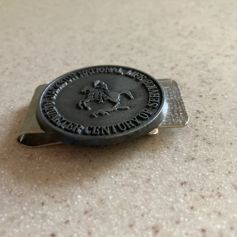 Money Clip Silver Toned Jackson National Life Service Award